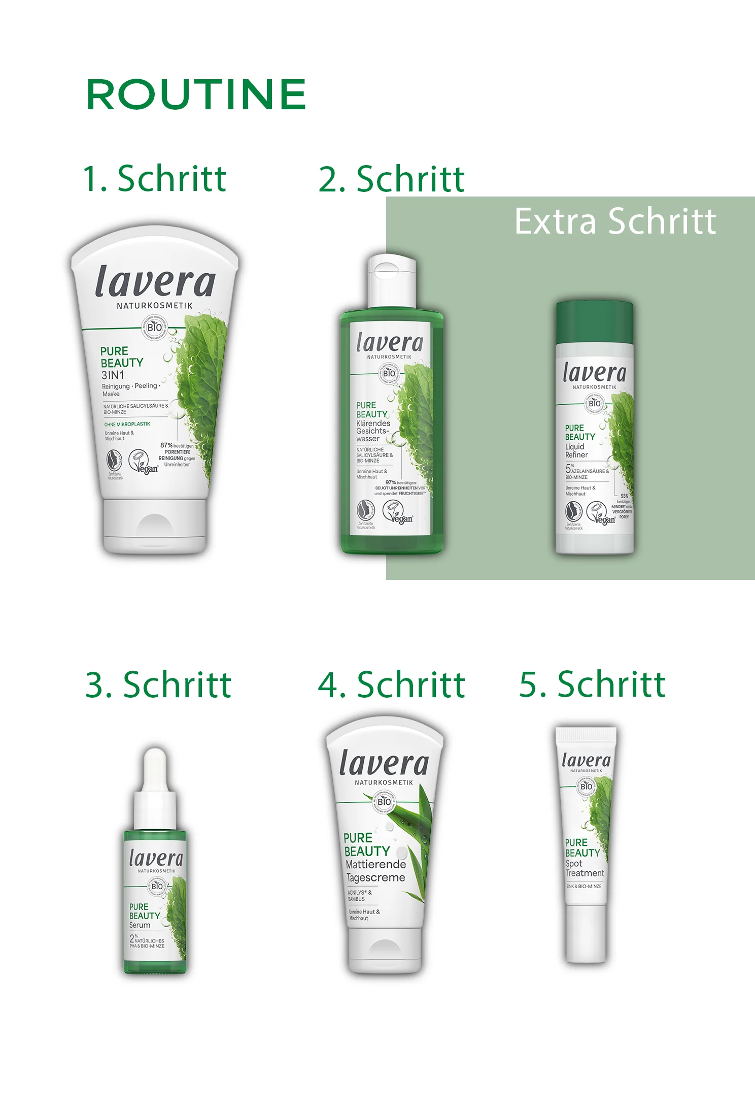 Pure Beauty 3in1 Reinigung Peeling Maske - Image 3